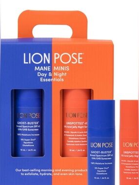 LION POSE Mane Minis Day & Night Skincare Set -Day and Night Essentials BNIB